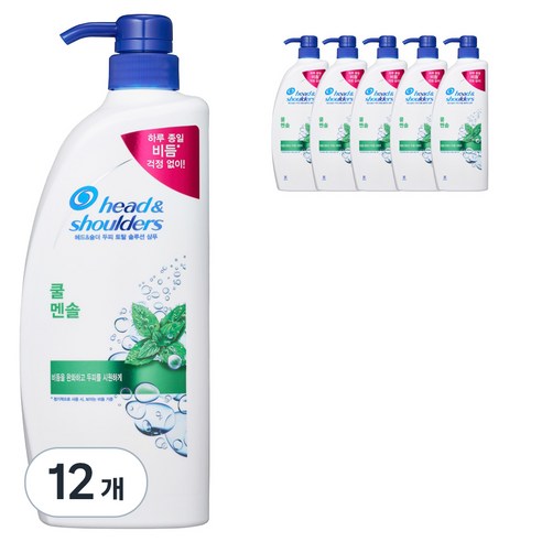 헤드앤숄더 쿨멘솔 샴푸 멘솔향, 850ml, 12개