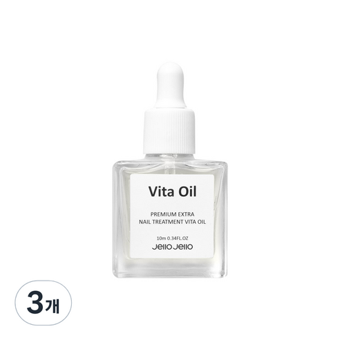 젤로젤로 프리미엄 엑스트라 네일 트리트먼트 비타 오일, 10ml, 3개