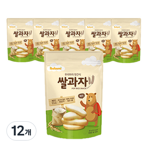 아이뽀뽀미 쌀과자 떡뻥, 백미, 12개, 30g