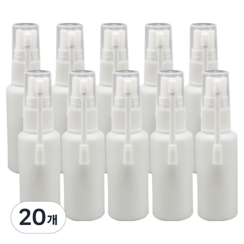 포근상점 코스프레이 식염수 세척 공병 코끼리병 용기 화이트 30ml, 20개