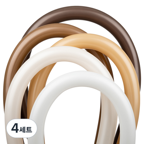 셈퍼텍스 요술풍선 5종 x 8p 세트 260s, 화이트, 파스텔더스크크림, 라떼, 커피, 초콜렛, 4세트