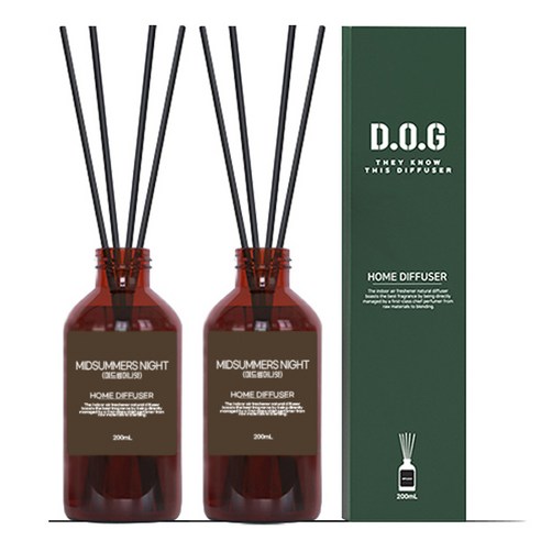 도그독 홈 퍼퓸 디퓨저 200ml x 2p, 미드썸머나잇