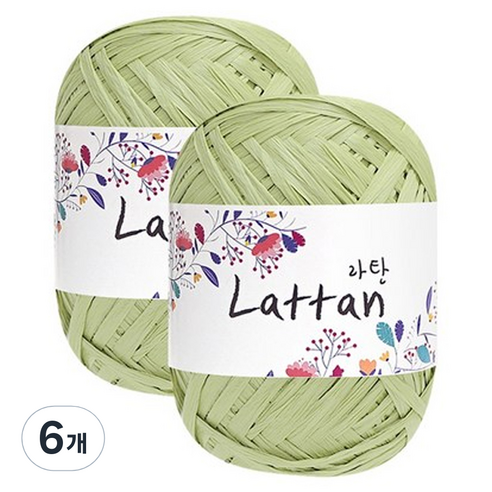 yarna 라탄 2볼 라피아실 40g, 48번(무광), 6개