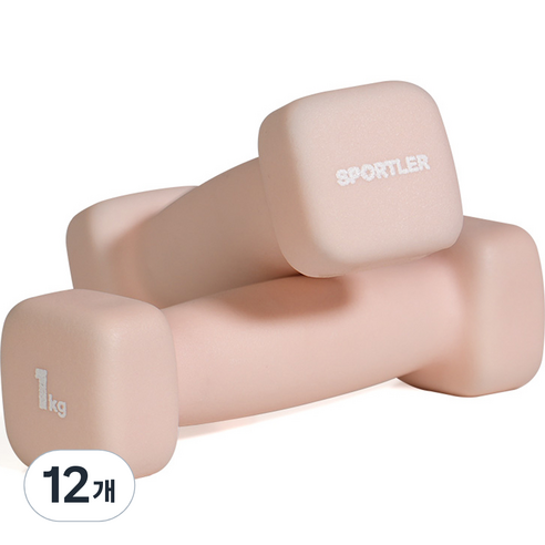 스포틀러 네오프렌 미용아령, 1kg, 12개