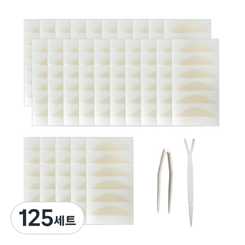 다크니스 레이스 쌍꺼풀 테이프 반달형 75회분, 베이지, 125세트