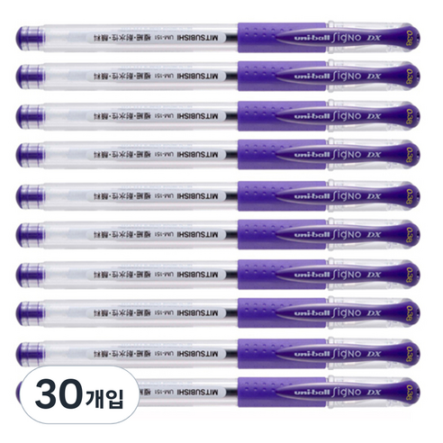 미쯔비시 시그노 유니볼 펜 UM-151 0.38mm, 라벤더블랙, 30개입