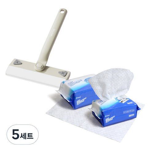 모나코올리브 핸디형 콕콕 정전기포 청소기 + 청소포 60매 세트, 5세트