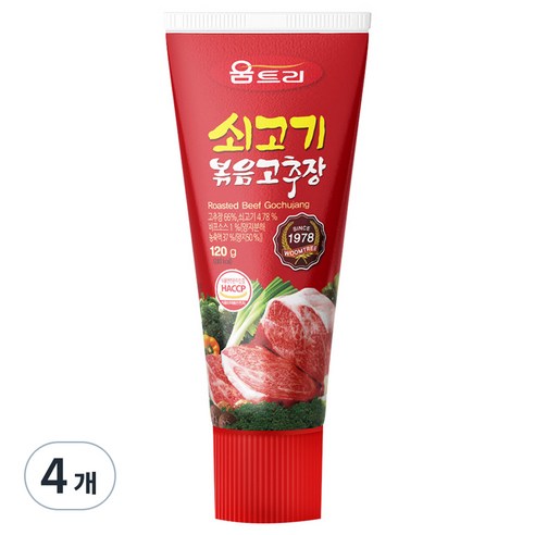 움트리 쇠고기 볶음고추장, 120g, 4개