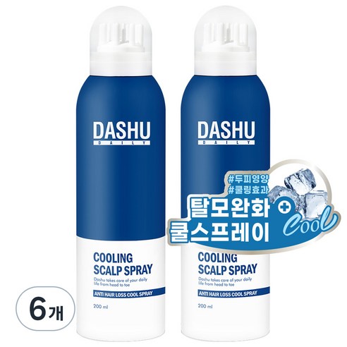 다슈 데일리 쿨링 두피 스프레이, 200ml, 6개