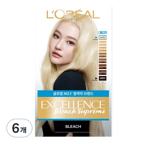 로레알파리 엑셀랑스 블리치 슈프림 탈색제, 174g, 6개