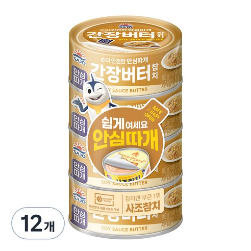 사조 간장버터 참치, 100g, 12개