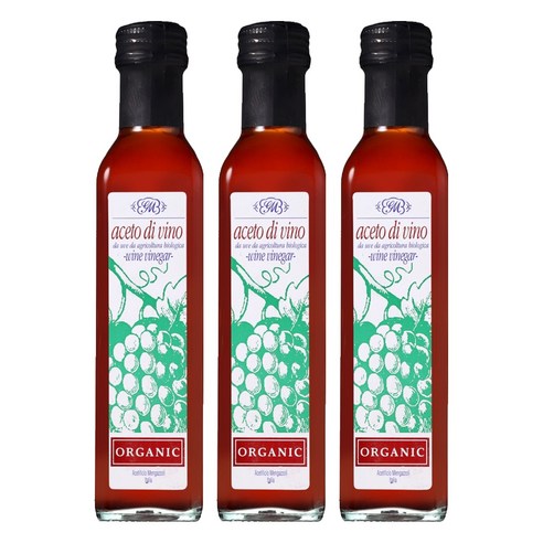 멩가졸리 유기농 레드 와인 비네가, 250ml, 3개