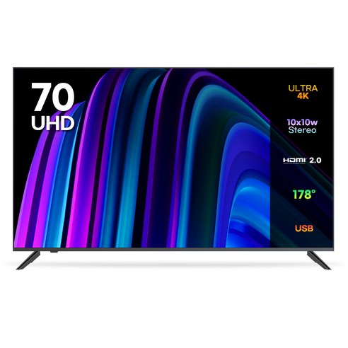 이노스 4K UHD LED 제로 베젤 TV, 177cm(70인치), E7000UHD, 무타공 벽걸이형(추가비용발생), 방문설치