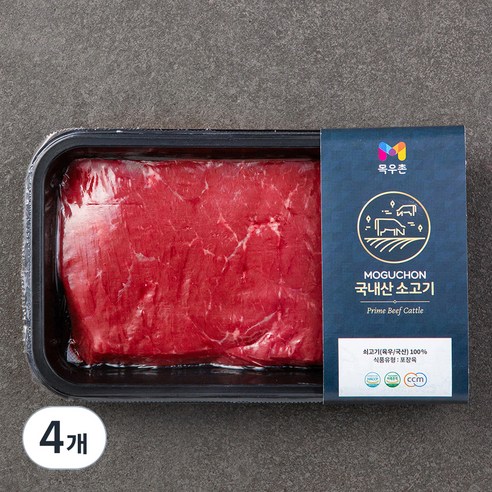 목우촌 국내산 소고기 우둔 장조림용 (냉장), 300g, 4개