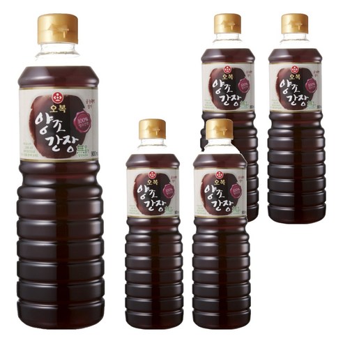 오복식품 양조간장, 900ml, 5개