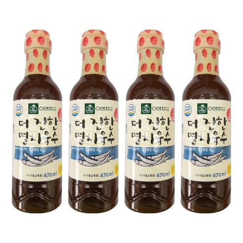 이엔푸드 더 진한 멸치육수, 470ml, 4개