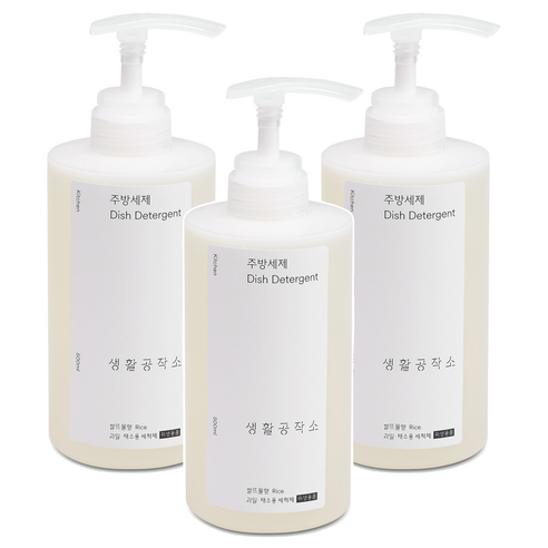생활공작소 주방세제, 500ml, 3개