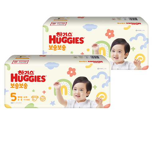 하기스 보송보송 밴드형 기저귀 남여공용, 5단계, 80매