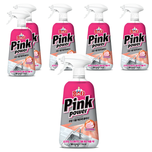 홈스타 핑크파워 주방 기름 찌든때 클리너, 750ml, 6개
