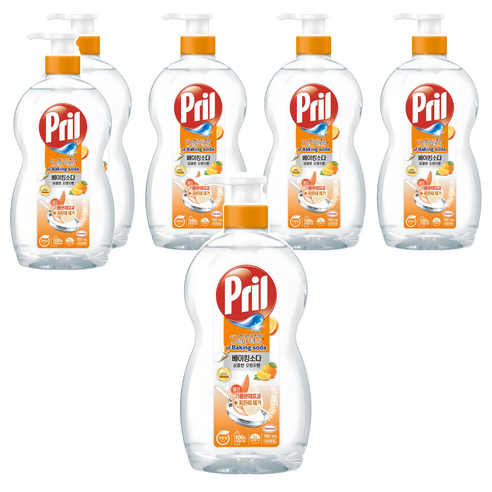프릴 시크릿오브 베이킹소다 주방세제 상큼한 오렌지향, 700ml, 6개