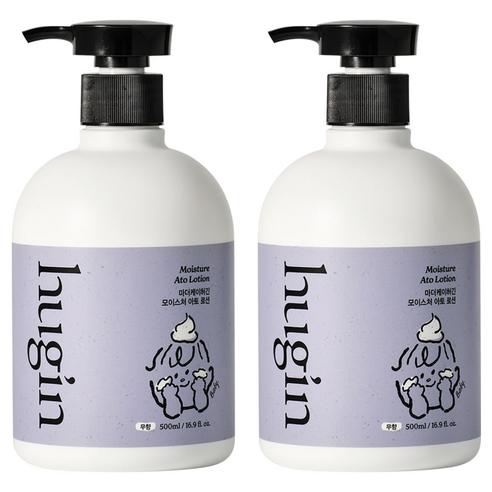 마더케이 허긴 유아용 모이스처 아토 대용량 로션 무향, 500ml, 2개