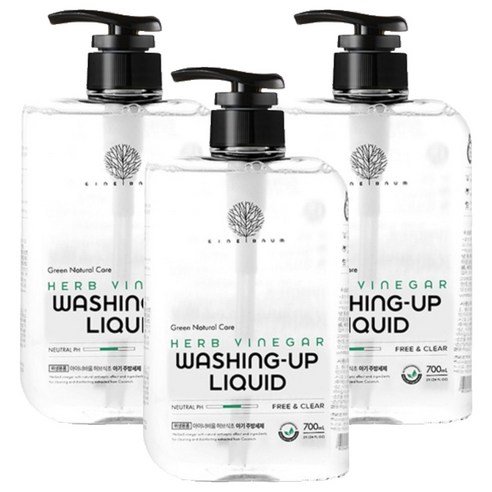 아이너바움 아기 주방세제 액상형 무향, 700ml, 3개