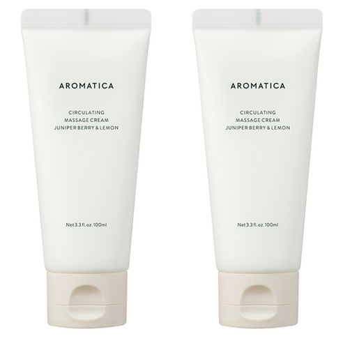 아로마티카 쿨링 릴리프 마사지 바디크림 주니퍼베리 & 레몬, 2개, 100ml