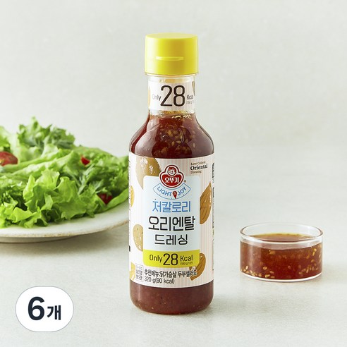오뚜기 LIGHT&JOY 오리엔탈 저칼로리 드레싱, 320g, 6개