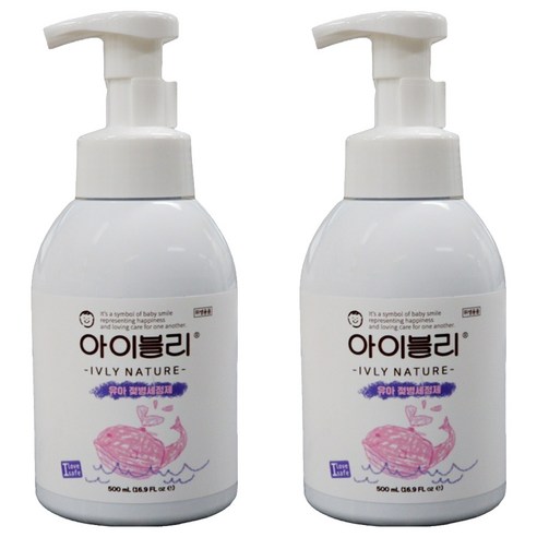 아이블리네이쳐 유아용 젖병 세정제 코코넛 레몬 혼합향, 500ml, 2개