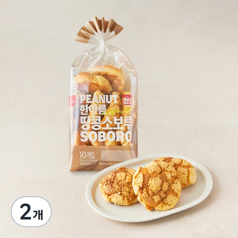 삼립 한아름 땅콩 소보루, 36g, 10개입, 2개