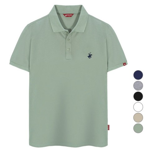 비버리힐즈폴로클럽 남녀공용 자수 로고 PK 반팔 카라 티셔츠 CPX0T01