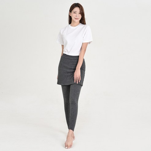 디노바시 여성용 양모 9부 민자 치마바지