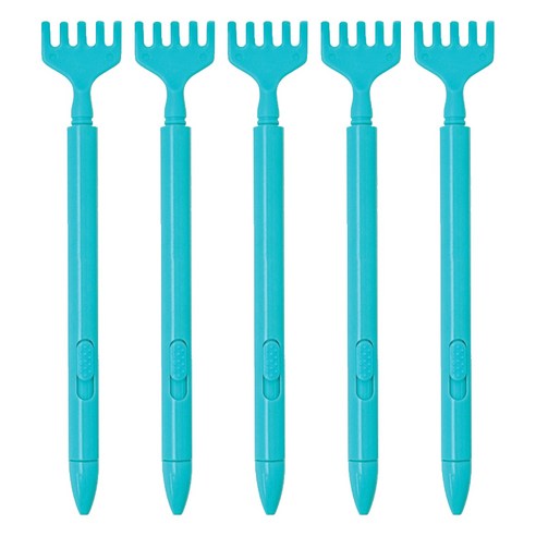 iiGEN 조선문방구 등가려울때 효자손 볼펜 0.7mm, 블루, 5개