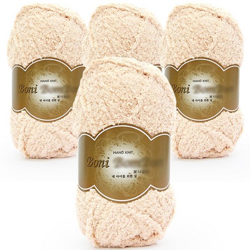 필립섬유 쎄비 보니보니 뜨개실 80g x 4p, 11 베이지, 4개