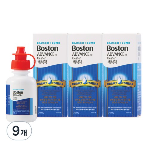 보스톤 어드밴스 클리너 렌즈세정액, 30ml, 9개