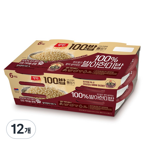 양반 발아 현미밥, 12개, 130g