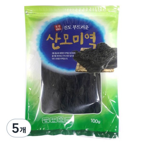 남포물산 진도 부드러운 산모미역, 100g, 5개