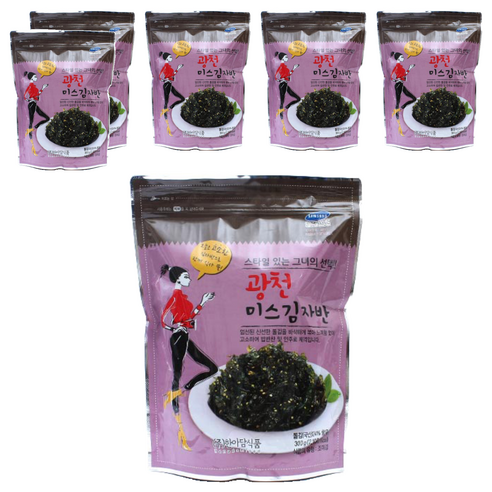 한아담식품 광천 미스 김자반, 300g, 6개