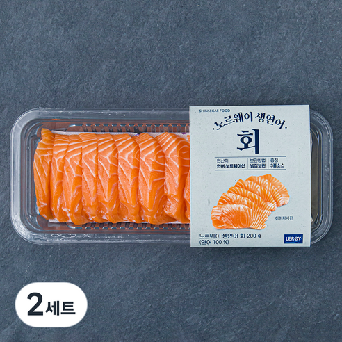 리로이 신세계푸드 생연어회 200g + 소스 세트 (냉장), 2세트