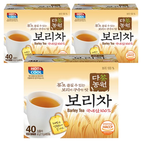 다농원 보리차, 1.5g, 40개입, 3개