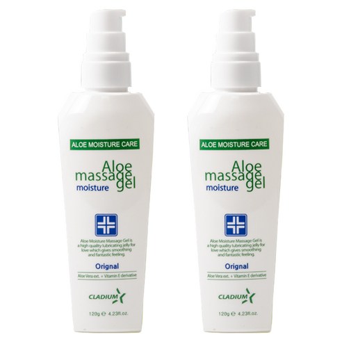클라디움 알로에 모이스처 수용성 보습 마사지젤 펌프형, 120ml, 2개