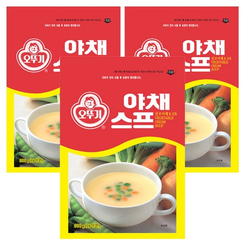 오뚜기 야채 스프, 300g, 3개