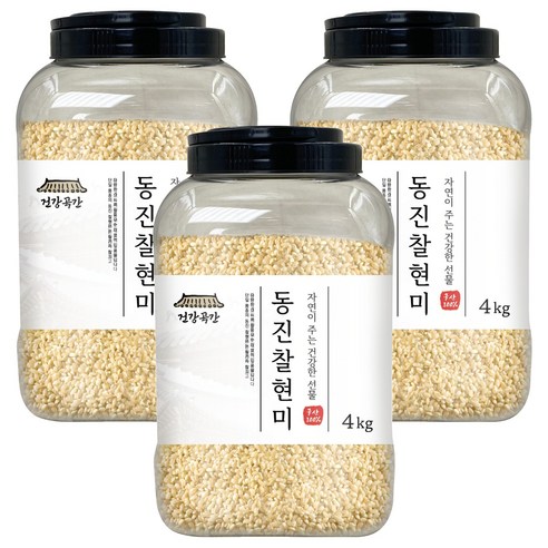 건강곡간 동진 찰현미, 4kg, 3개
