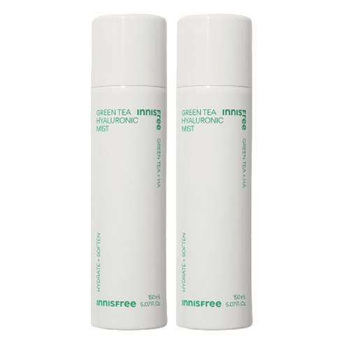 [비건뷰티] 이니스프리 그린티 히알루론산 미스트, 150ml, 2개