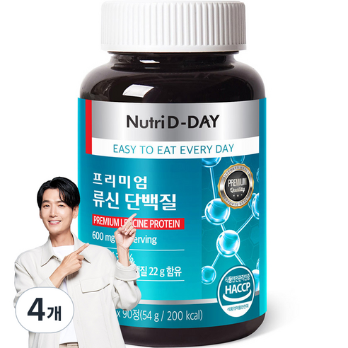뉴트리디데이 프리미엄 류신 단백질 54g, 90정, 4개