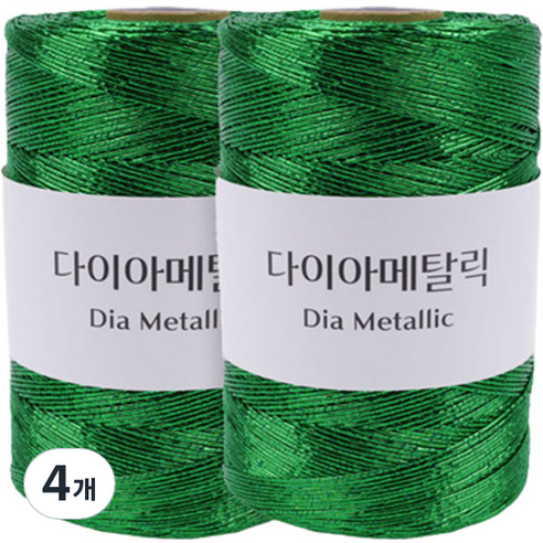 다이아메탈릭 뜨개실, 4개, 107 그린