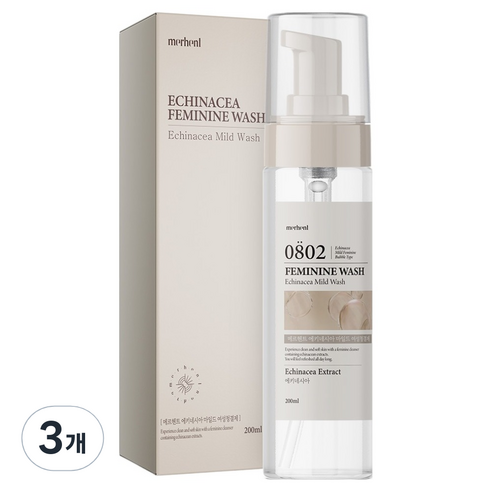 메르헨트 에키네시아 마일드 여성청결제, 200ml, 3개