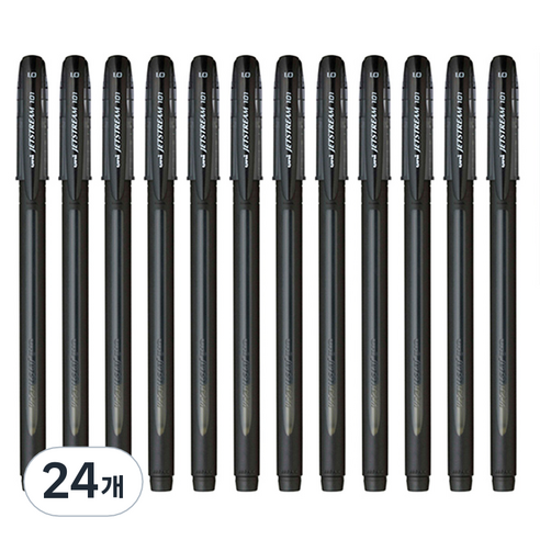 미쯔비시 유니 제트스트림 캡식펜 SX-101 1.0mm, 블랙, 24개