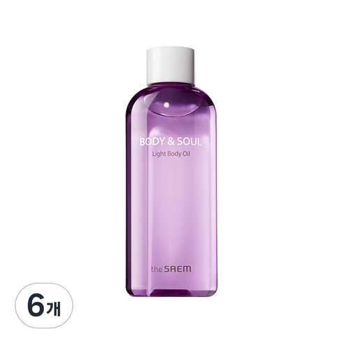 더샘 바디 앤 소울 라이트 바디 오일 플로랄 파우더 향, 230ml, 6개