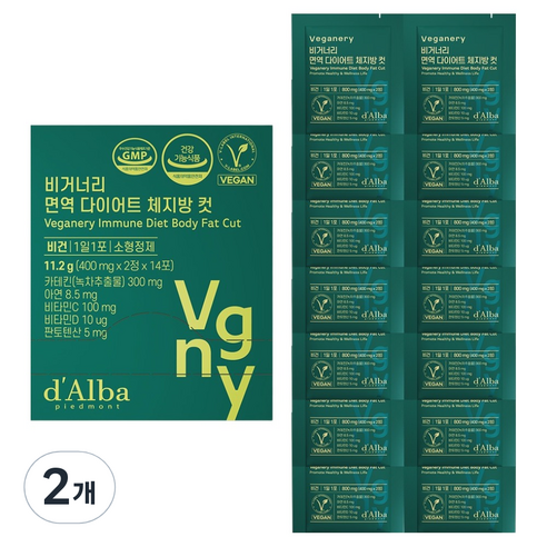 달바 비거너리 면역 다이어트 체지방 컷 14p, 11.2g, 2개